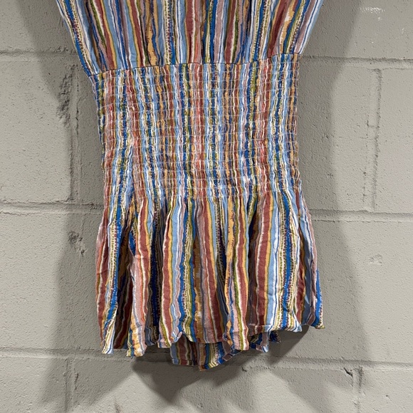 Isabelle’s Cabinet Colorful Striped Women's romper short size medium - Picture 4 of 5